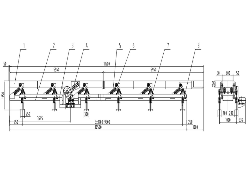 dynamically balanced vibratory conveyor